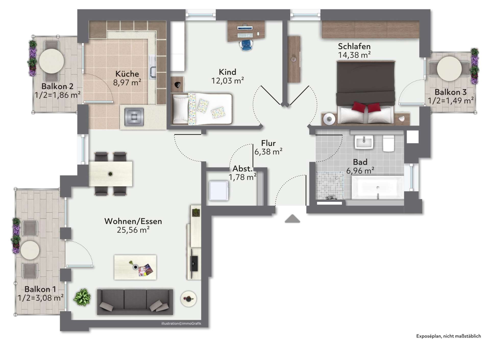 Grundriss W4 Obergeschoss