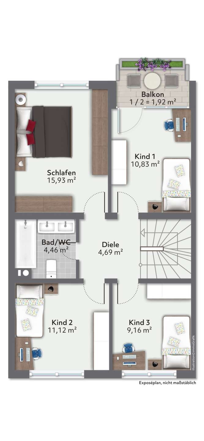 Grundriss Obergeschoss