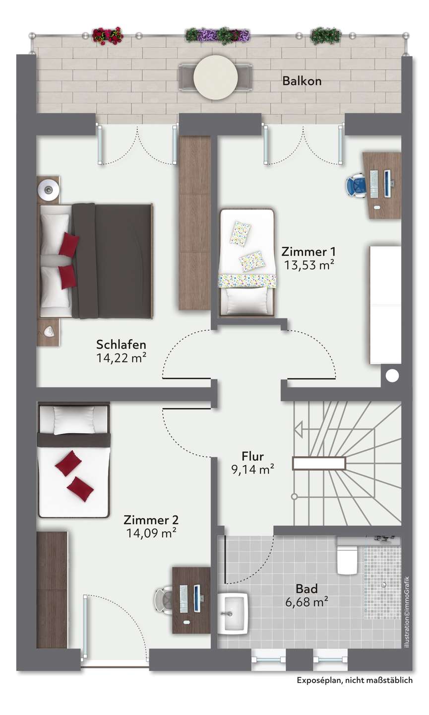 Grundriss Obergeschoss