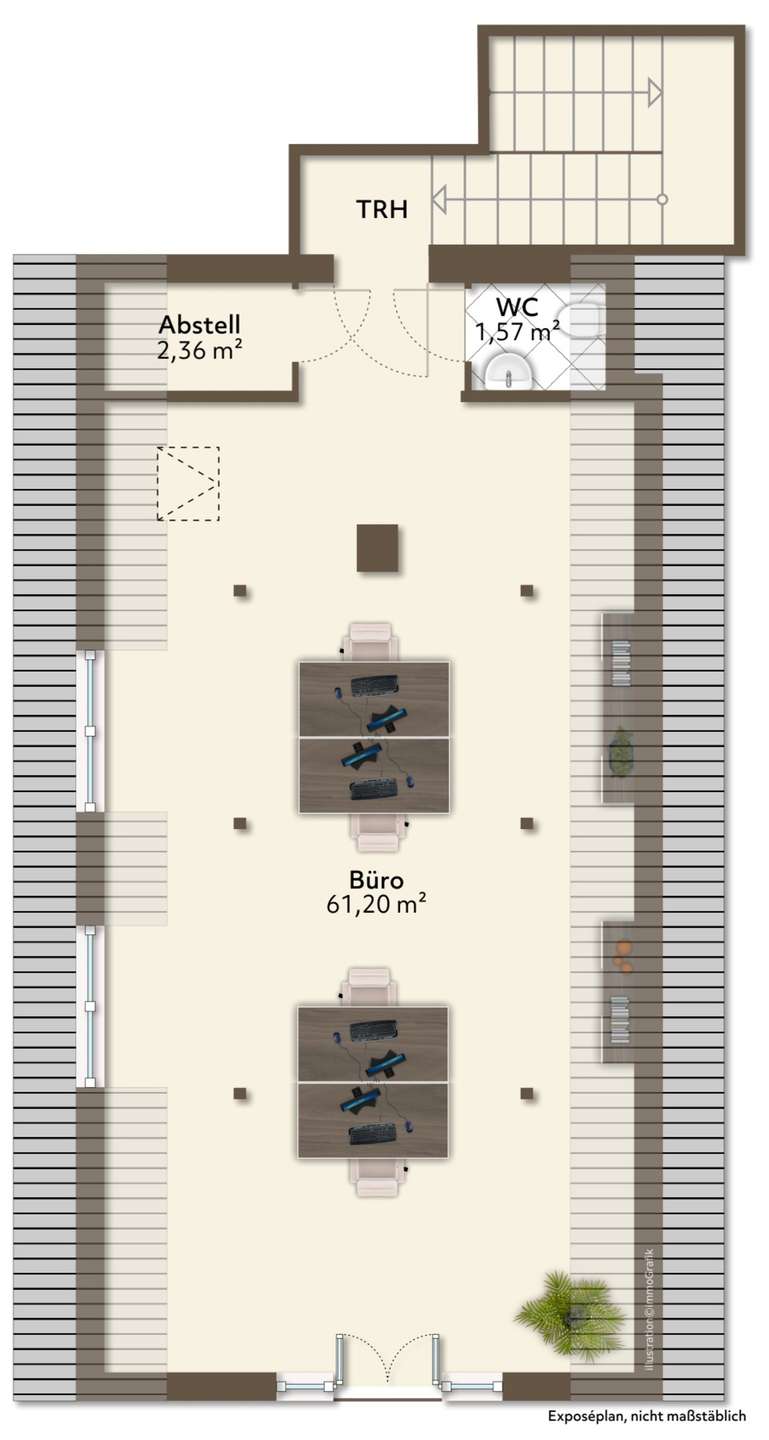 Grundriss Nebengebäude Büro DG